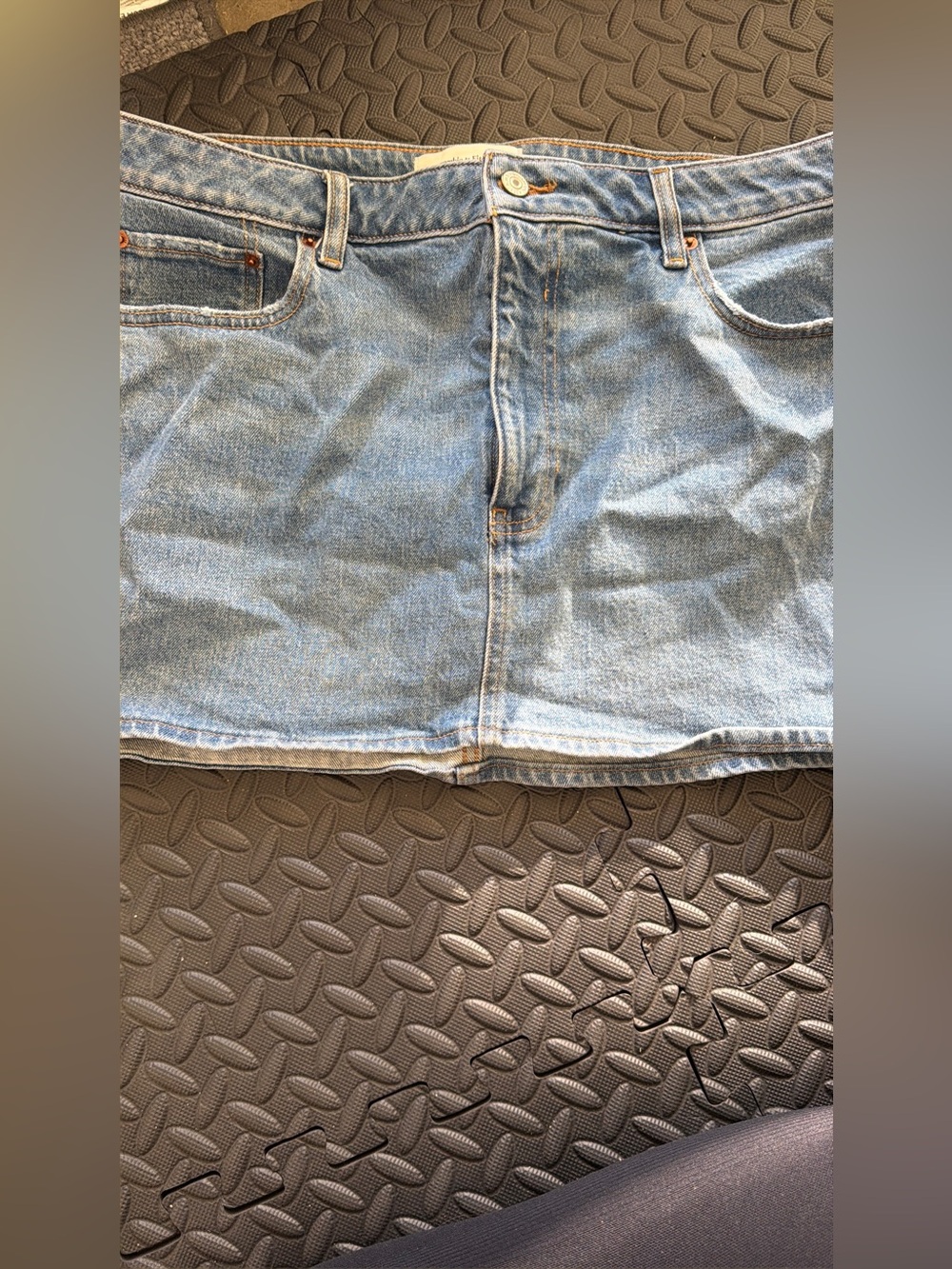 Abercrombie & Fitch Light Blue Denim Skirt-Style Jeans